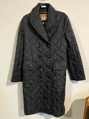 Burberry trench long quilted jacket m